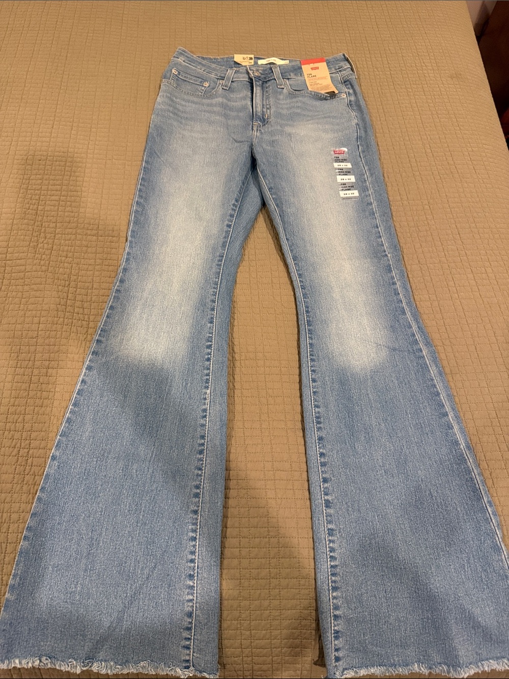 Levi's Light Blue High-Rise Flare Jeans